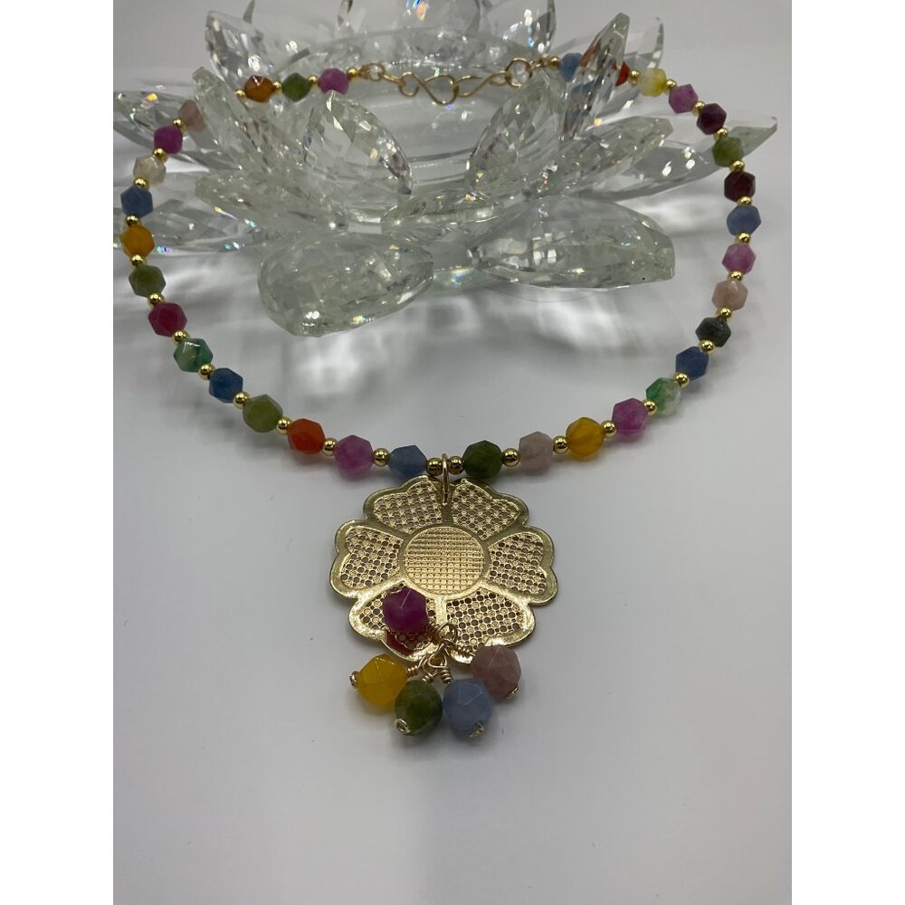 Eternal Grace – Handmade Multicolor Semiprecious Stone Necklace